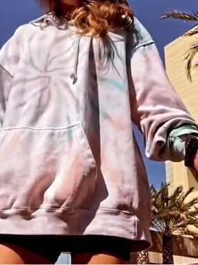 Tie-Dye Pastel Hoodie Sweatshirt - Women's Oversized Pullover